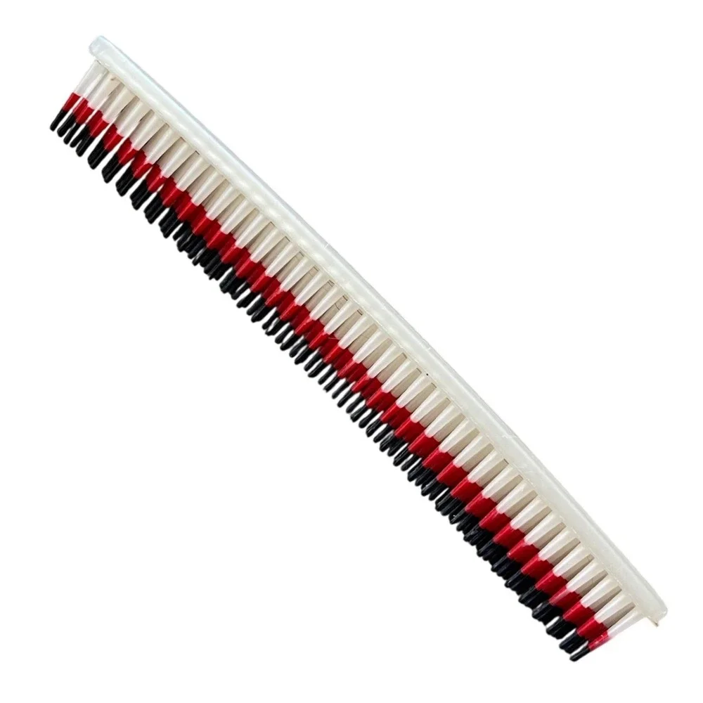 Vtg Unbreakable Volume Comb color Dipped‎ Wide tooth 90s white red detangler